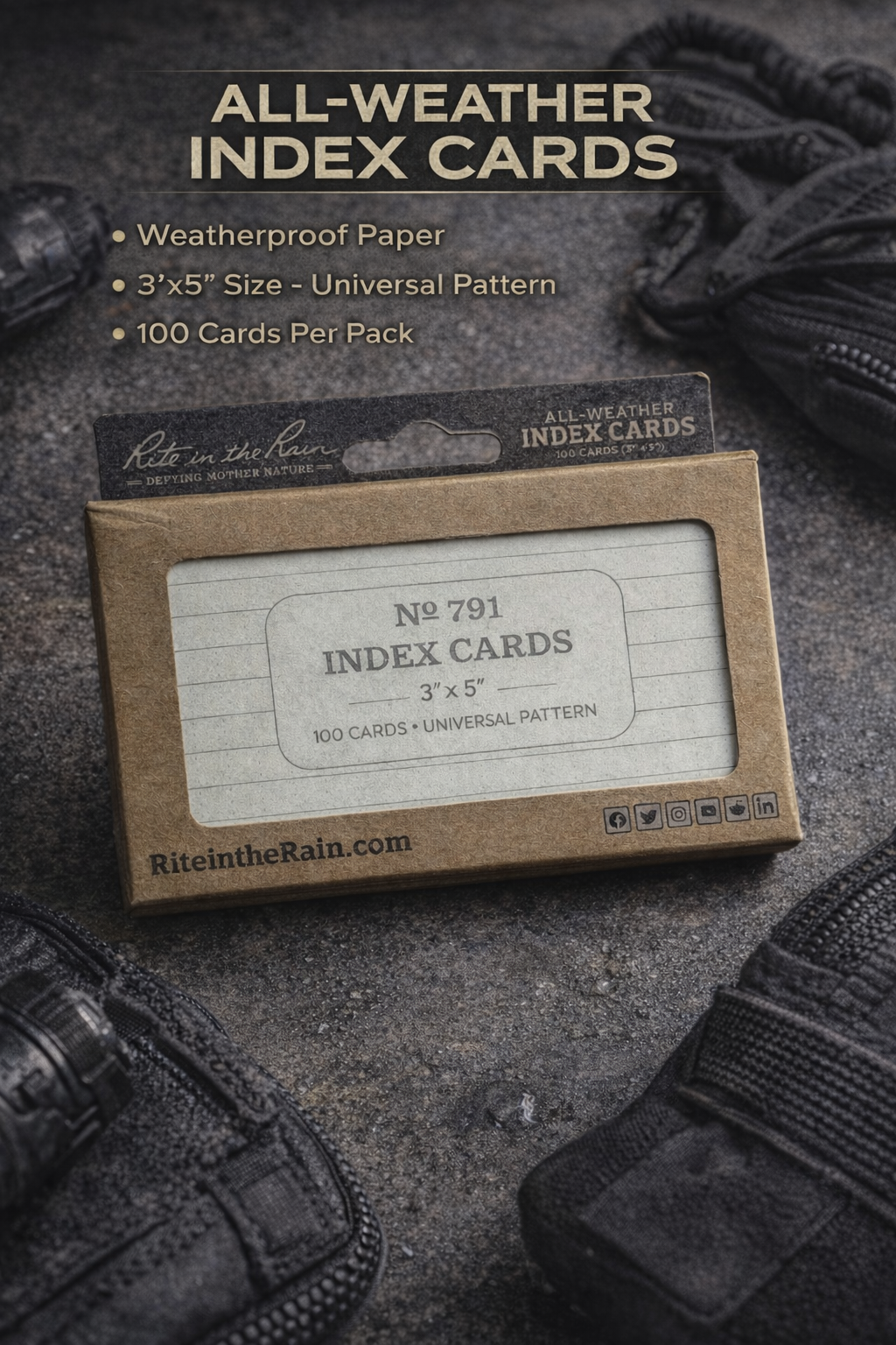 Rite In The Rain Index Cards (3"X5")